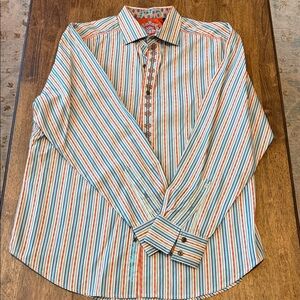 Robert Graham Multicolor Striped Button Down Shirt